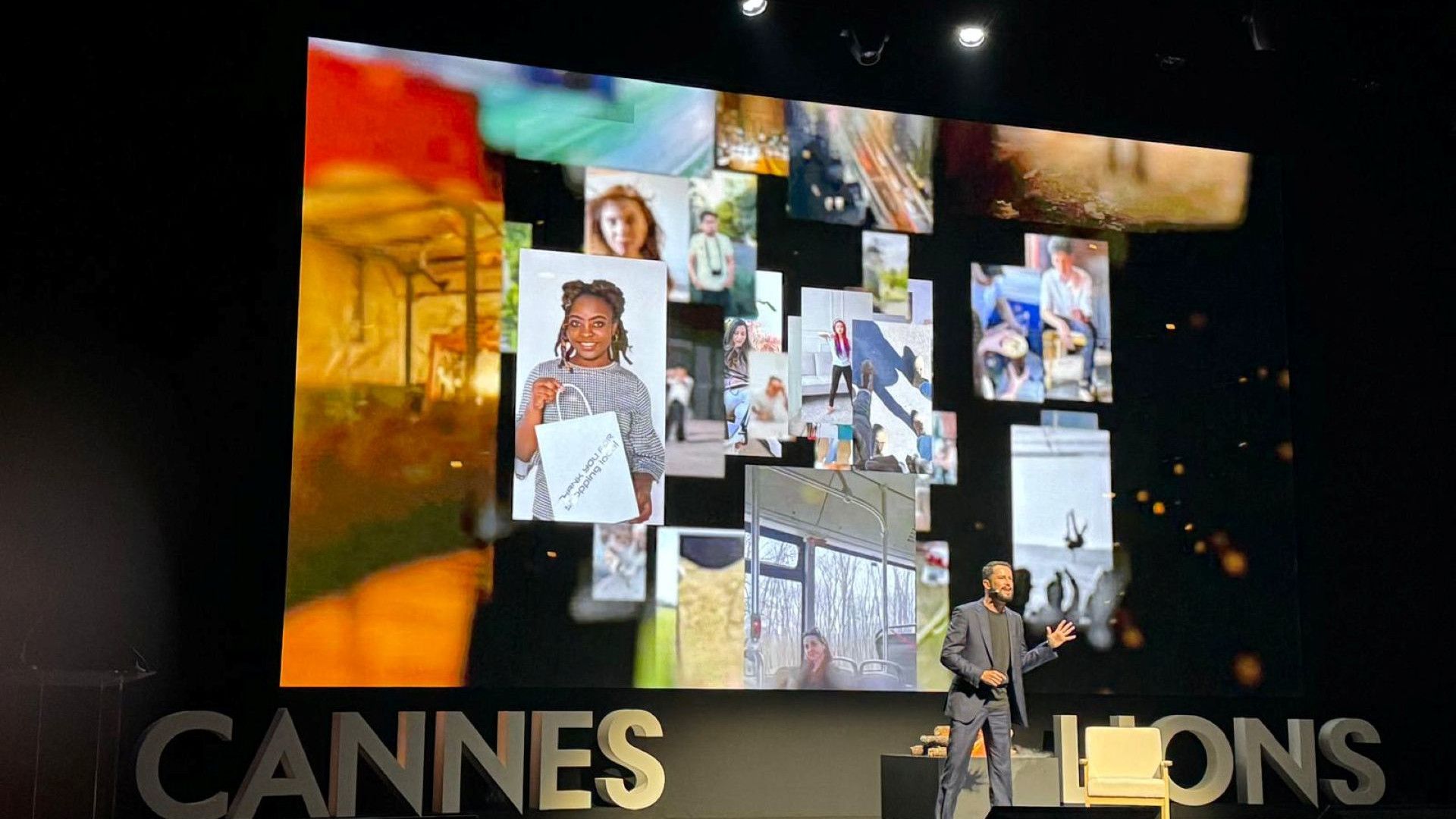Leandro Barreto, diretor de marketing da Unilever, no palco do Cannes Lions International Festival of Creativity 2026.